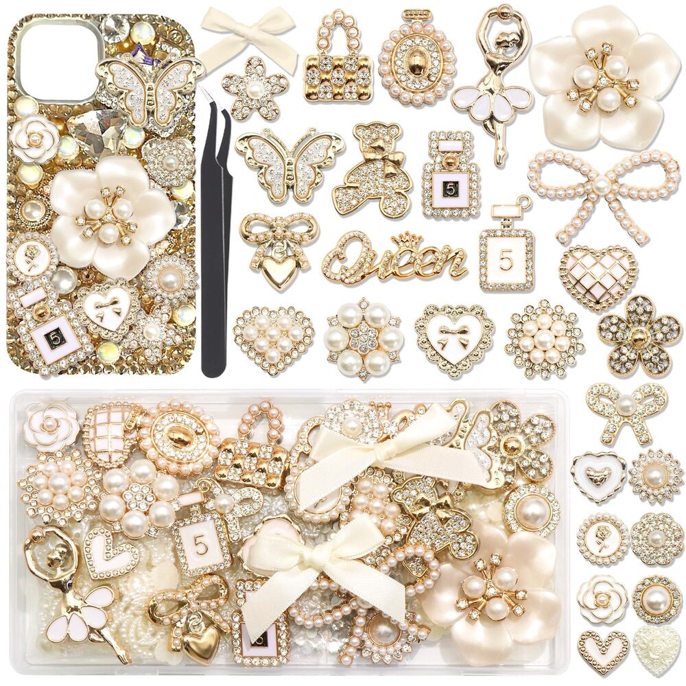 9818 Junk Case Charms Elegant Flower Butterfly Charm for Phone Case 3D Bow